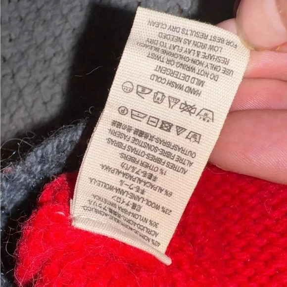 Free People I Heart You Wool Alpaca Blend Cropped Sweater Size XS - Picture 6 of 8